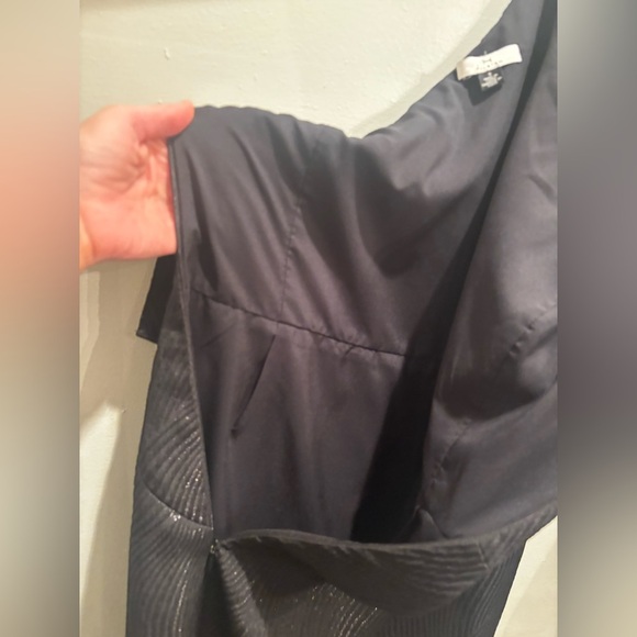 Halston Heritage Elegant Black One-Shoulder Dress size 8 party cocktail holiday - Picture 7 of 10